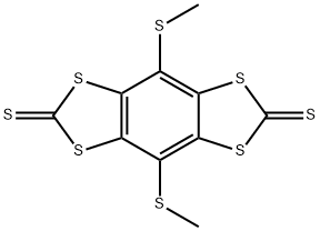 4,8-bis(methylthio)benzo[1,2-d:4,5-d']bis[1,3]dithiole-2,6 Struktur