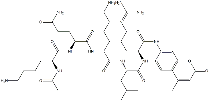 Ac-Lys-Gln-Lys-Leu-Arg-AMC Struktur