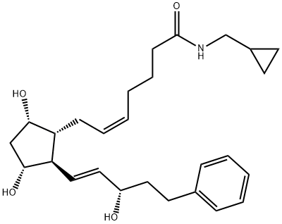 17-phenyl trinor Prostaglandin F2α cyclopropyl methyl amide Struktur