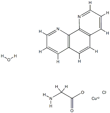 chloro(glycinato)(1,10-phenanthroline)copper(II) Struktur