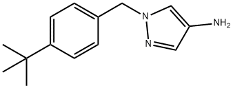 1-[(4-tert-butylphenyl)methyl]-1H-pyrazol-4-amine Struktur