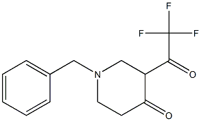 1-Benzyl-3-(2,2,2-trifluoroacetyl)piperidin-4-one Struktur