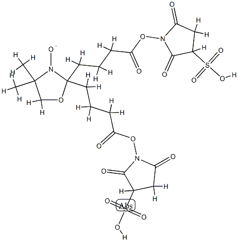 bis(sulfo-N-succinimidyl) doxyl-2-spiro-5'-azelate Struktur