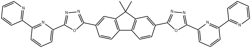 Bpy-FOXD , 2,7-Bis[2-(2,2'-bipyridine-6-yl)-1,3,4-oxadiazo-5-y Struktur