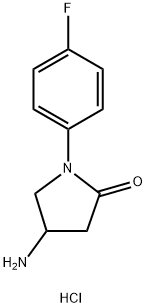 4-Amino-1-(4-fluoro-phenyl)-pyrrolidin-2-onehydrochloride Struktur