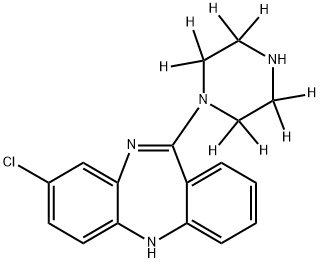 Labeled d8 Desmethyl Clozapine Hydrochloride Struktur