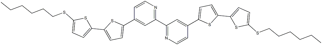 2,2'-Bipyridine, 4,4'-bis[5'-(hexylthio)[2,2'-bithiophen]-5-yl]- Struktur