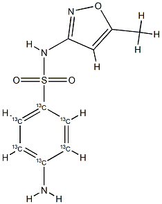 磺胺甲惡唑-13C6 標(biāo)準(zhǔn)品, 1196157-90-0, 結(jié)構(gòu)式