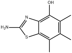 4-Benzothiazolol,2-amino-5,6,7-trimethyl-(9CI) Struktur