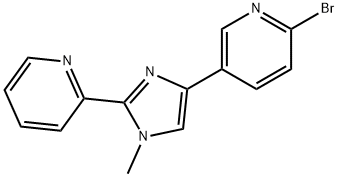 2-Bromo-5-(1-methyl-2-pyridin-2-yl-1H-imidazol-4-yl)-pyridine Struktur