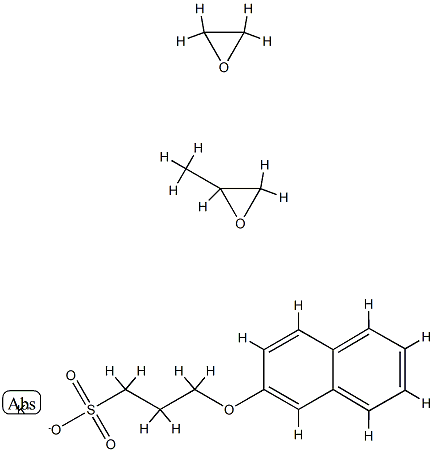 Polyethylene,Propyleneglycol (beta-Naphthyl) (3-Sulfopropyl) Diether, Potassium Salt Struktur