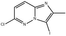 6-chloro-3-iodo-2-methylimidazo[1,2-b]pyridazine Struktur