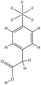 4-(Pentafluorosulfur)phenylaceticacid Struktur