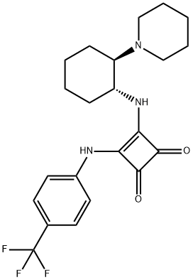 N-[(1R,2R)-2-(1-Piperidinyl)cyclohexyl]-N′-[4-(trifluoroMethyl)phenyl]squaraMide Struktur