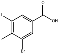 3-Bromo-5-iodo-4-methylbenzoic acid Struktur