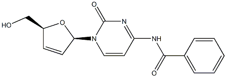 N(4)-benzoyl-2',3'-dideoxy-2',3'-didehydrocytidine Struktur