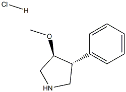 (3S,4R)-3-Methoxy-4-phenylpyrrolidine hydrochloride Struktur