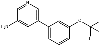 5-(3-(trifluoroMethoxy)phenyl)pyridin-3-aMine Struktur