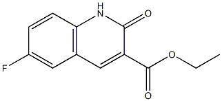 ethyl 6-fluoro-1,2-dihydro-2-oxoquinoline-3-carboxylate Struktur