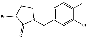 3-Bromo-1-(3-chloro-4-fluorobenzyl)pyrrolidin-2-one Struktur