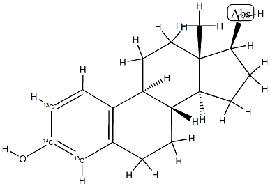 17β-Estradiol-[2,3,4-13C3] Struktur