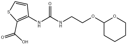 3-[3-[2-(2-Tetrahydropyranyloxy)ethyl]ureido]thiophene-2-carboxy Struktur