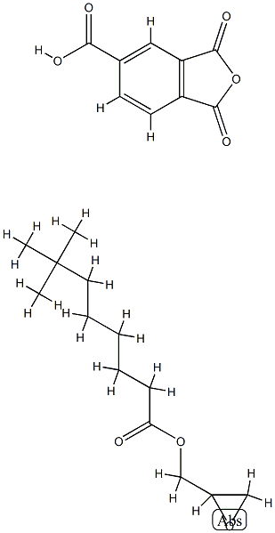 5-Isobenzofurancarboxylic acid, 1,3-dihydro-1,3-dioxo-, polymer with oxiranylmethyl neodecanoate Struktur