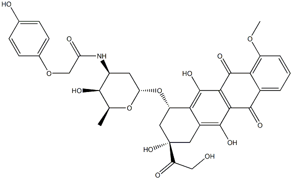 doxorubicin-N-4-hydroxyphenoxyacetamide Struktur