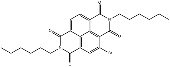 4-BroMo-2,7-dihexylbenzo[lMn][3,8]phenanthroline-1,3,6,8-tetraone Struktur