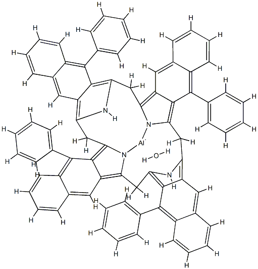 aluminium tetraphenylnaphthalocyanine hydroxide Struktur