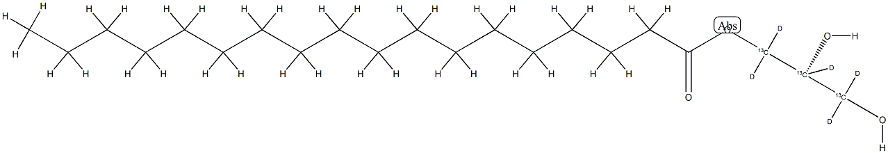 1-ステアロイル-RAC-グリセロール-13C3,D5 化學構造式