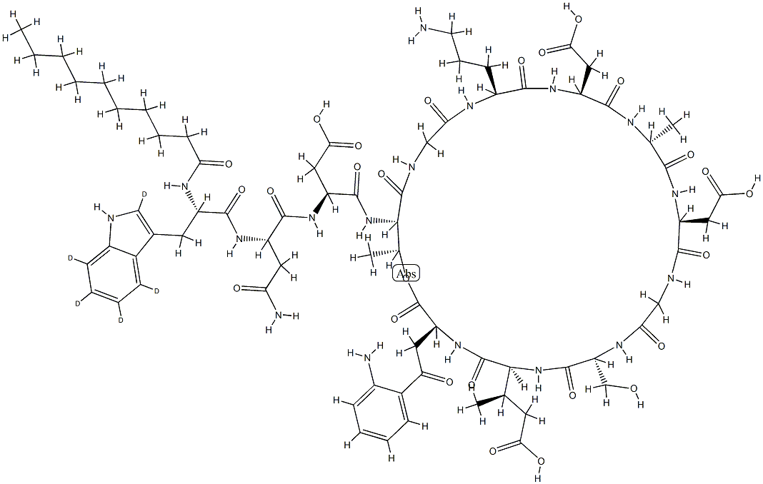 Daptomycin D5 Trifluoroacetate Struktur