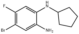 4-BroMo-1-N-cyclopentyl-5-fluorobenzene-1,2-diaMine Struktur