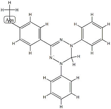 6-(4-methoxyphenyl)-2,4-diphenylverdazyl Struktur