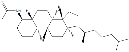 4α-Acetylamino-5α-cholestane Struktur