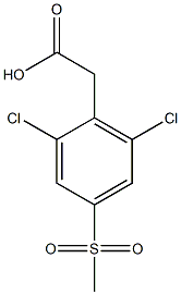 2-(2,6-dichloro-4-(methylsulfonyl)phenyl)acetic acid Struktur