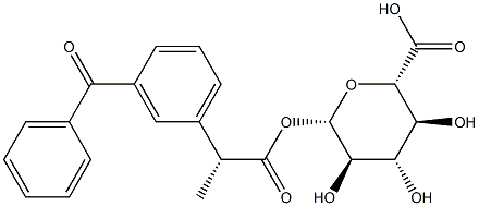 (R)-Ketoprofen Acyl-β-D-glucuronide Struktur