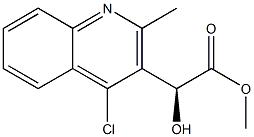 3-Quinolineacetic acid,4-chloro-α-hydroxy-2-methyl-, methyl ester, (αS)- Struktur