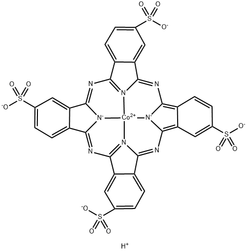 tetrahydrogen [29H,31H-phthalocyanine-2,9,16,23-tetrasulphonato(6-)-N29,N30,N31,N32]cobaltate(4-)  Struktur