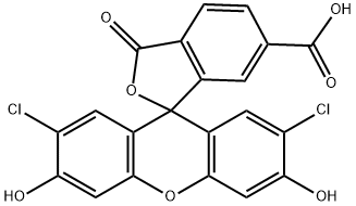 6'-carboxyl-2',7'-dichlorodihydrofluorescein Struktur