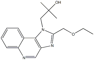 α,α-dimethyl-2-ethoxymethyl-1H-imidazo[4,5-c]quinoline-1-ethanol Struktur