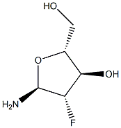 alpha-D-Arabinofuranosylamine, 2-deoxy-2-fluoro- (9CI) Struktur