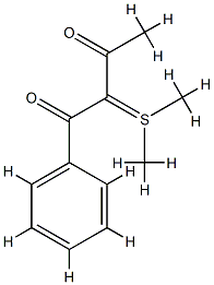 2-(dimethyl-lambda~4~-sulfanylidene)-1-phenyl-1,3-butanedione Struktur