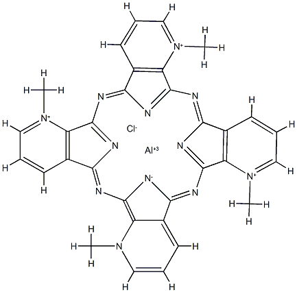 chloroaluminum-1,8,15,22-tetramethyl-tetrapyrido-porphyrazine Struktur