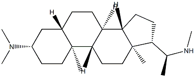 (20S)-3β-Dimethylamino-20-methylamino-5α-pregnane Struktur