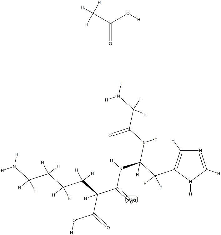 glycyl-histidyl-omega(NHCO)lysine, monoacetate Struktur