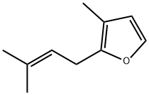 (methylbutenyl)-methylfuran,2-(3-methyl-2-butenyl)-3-methylfuran Struktur