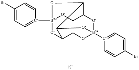 Bis(4-bromophenylboronic Acid) scyllo-Inositol Complex Dipotassium Tetrahydrate Struktur