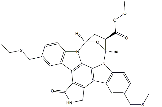 3,9-bis((ethylthio)methyl)-K-252a Struktur