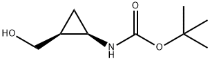 Carbamic acid, [2-(hydroxymethyl)cyclopropyl]-, 1,1-dimethylethyl ester, (1R- Struktur